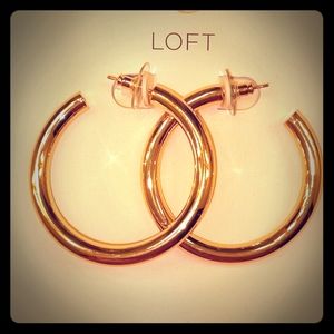 NEW LOFT Gold Hoop Earrings